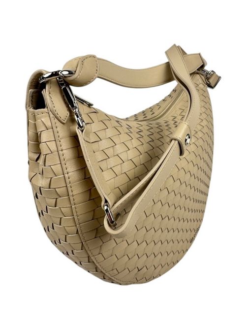 ivory woven nappa leather dumpling bag Orciani | B02184-NAPPA WOVENAVORIO